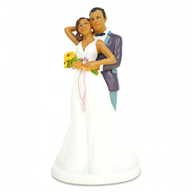 Figurine couple de mariés amoureux 