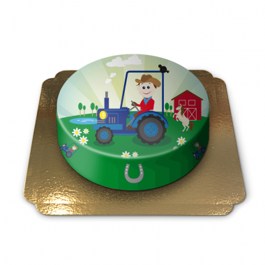 Gâteau tracteur enfants