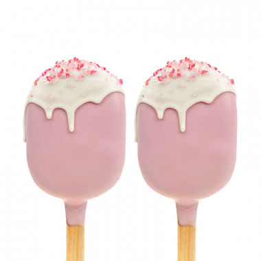 Cake-Pops Crème Glacée roses Saint Valentin (10 pièces)