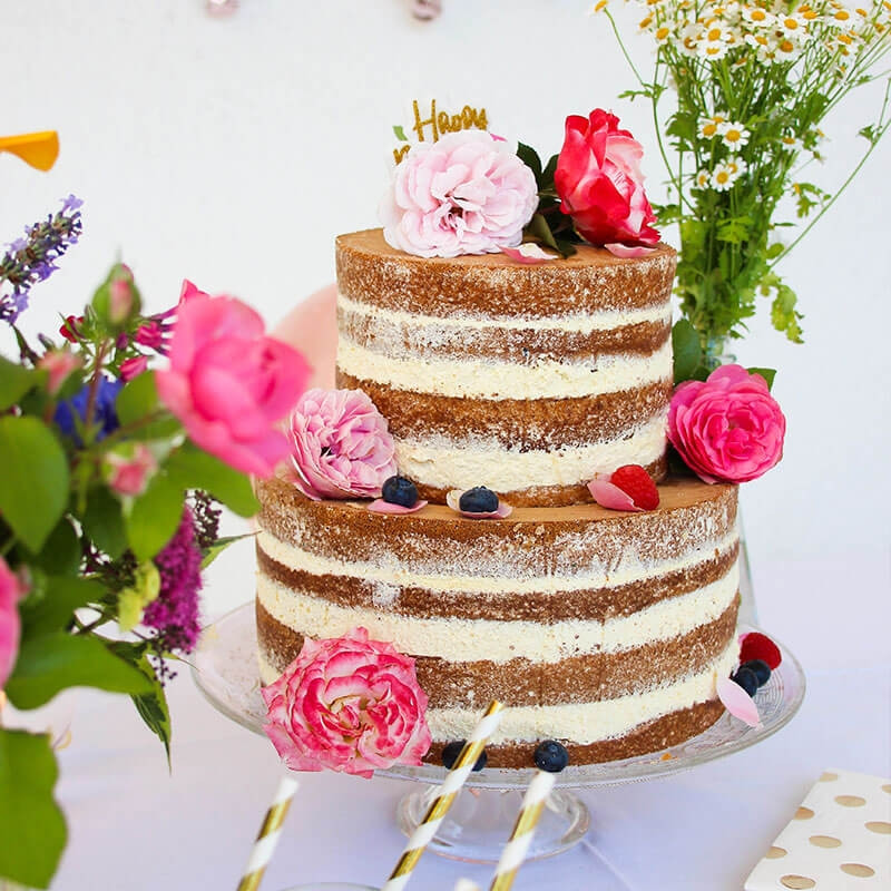 décoration pour gâteau comestible - vermicelles - fête bébé rose - HEMA