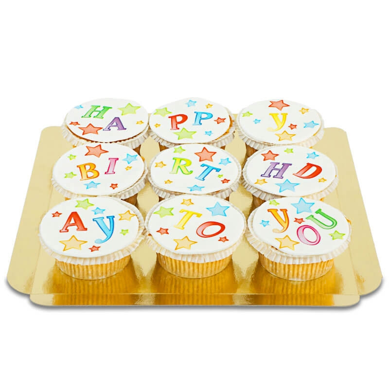 Cupcakes d'anniversaire (9 pièces)