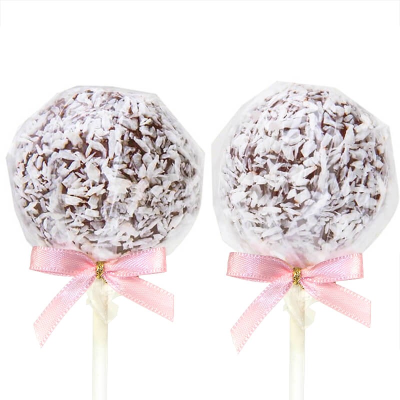 Bezglutenowe Cake-Pops z wiórkami kokosowymi