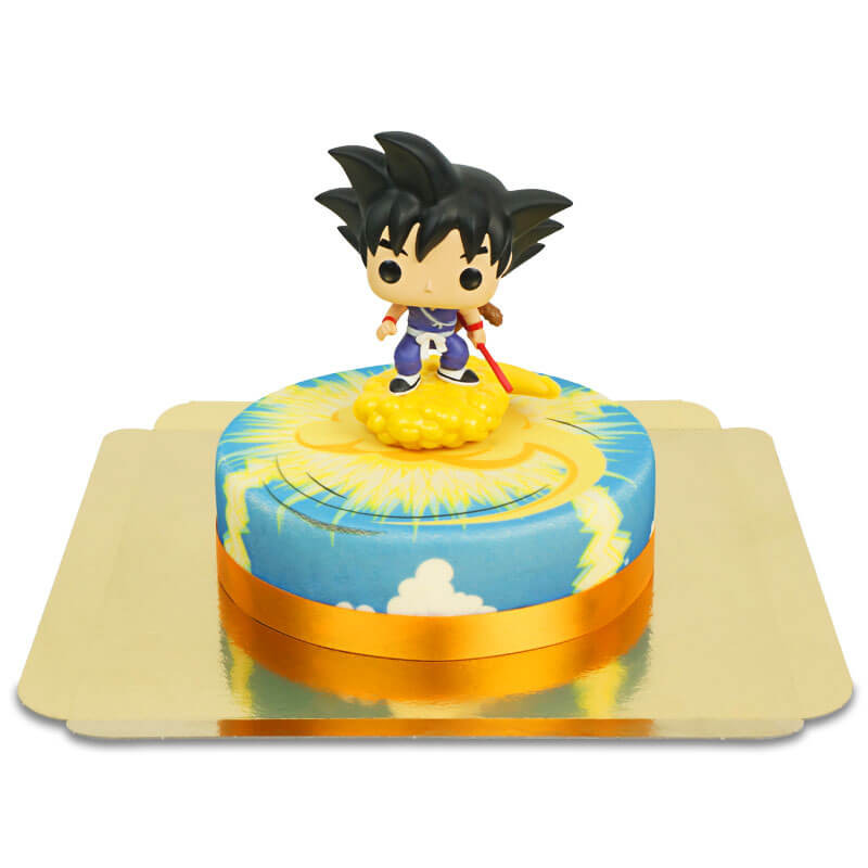 Goku enfant sur son gâteau Kinto-un