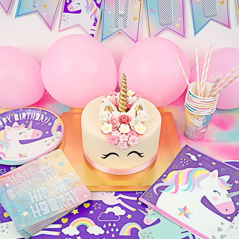 Nappe Anniversaire Licorne Rainbow