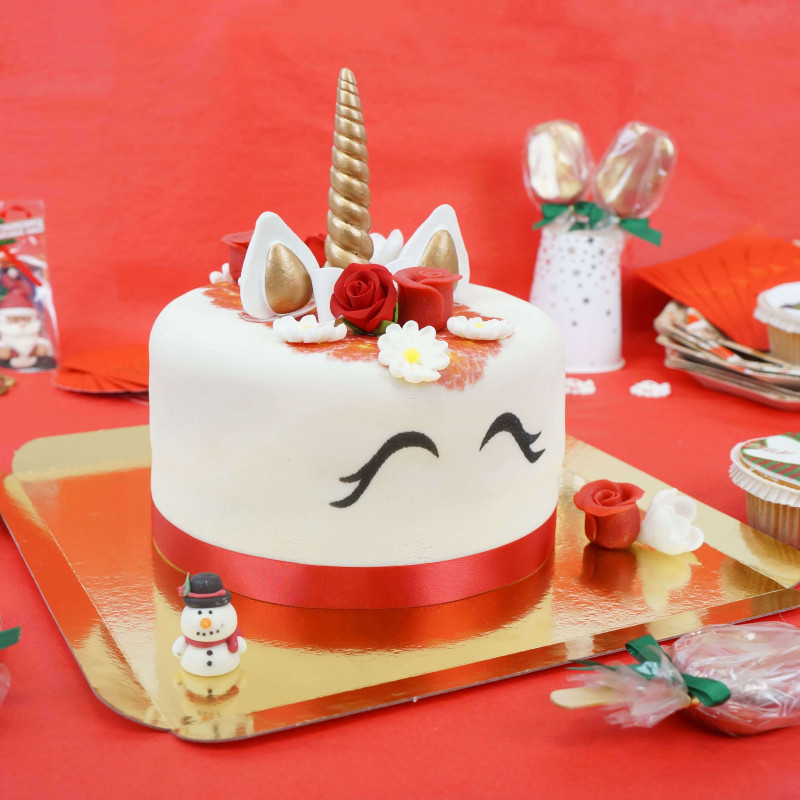 Gâteau Licorne Rouge