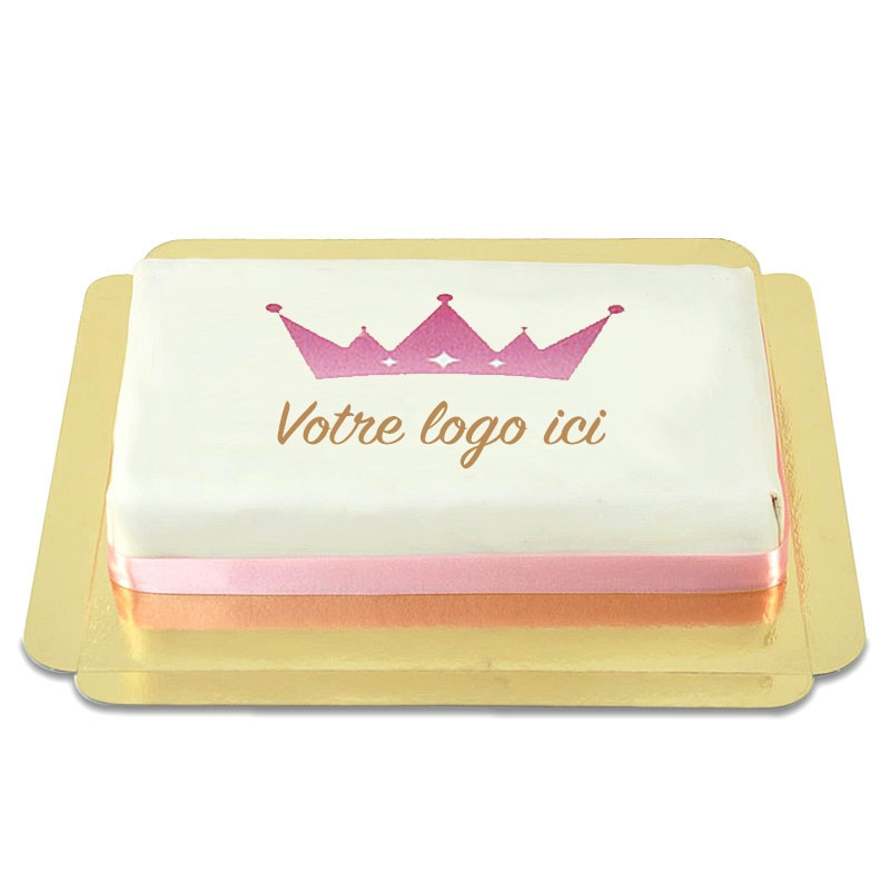 Gâteau rectangulaire avec logo