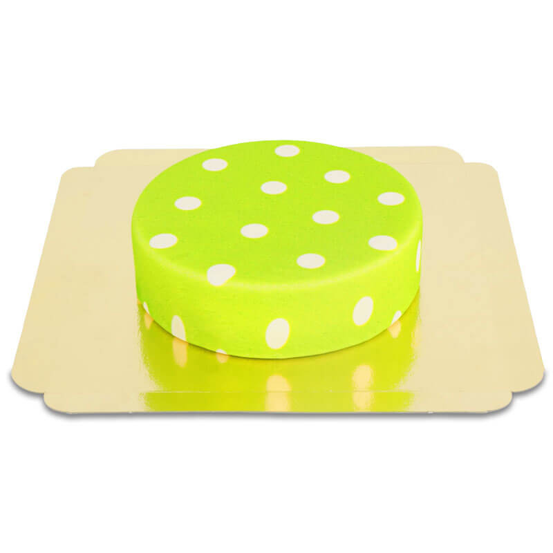 Gâteau Vert à Pois Blancs