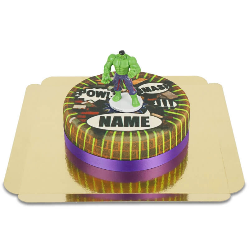 Gâteau Comic avec figurine Hulk