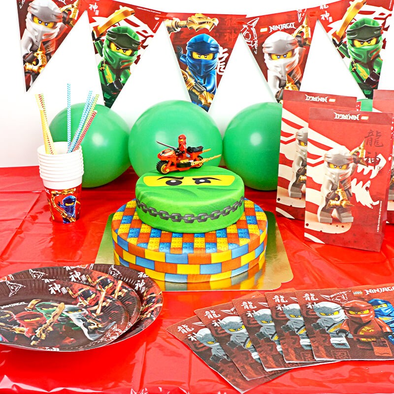 Lego Ninjago Partyset inkl. Torte