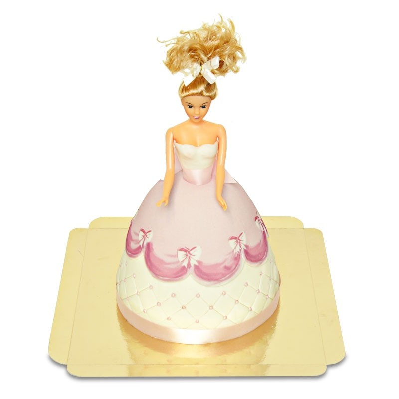 Gâteau Poupée Deluxe avec Robe Rose