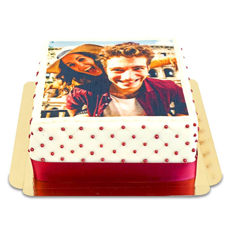 Gâteau photo carré deluxe