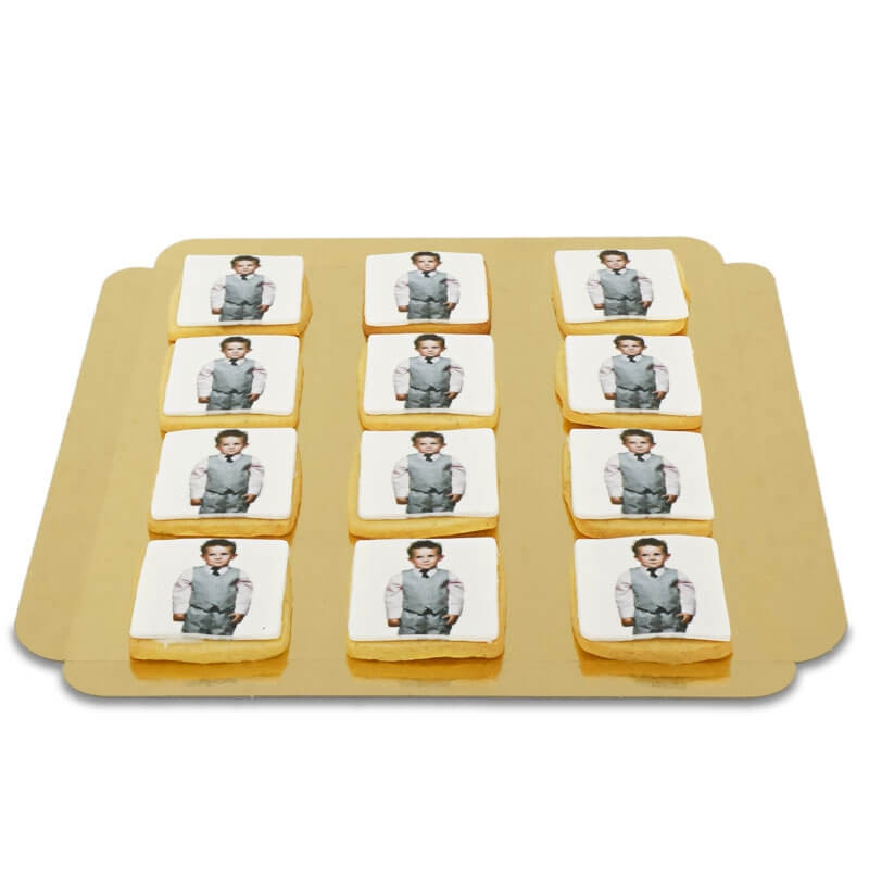 Biscuits photos carrés (12 pièces)