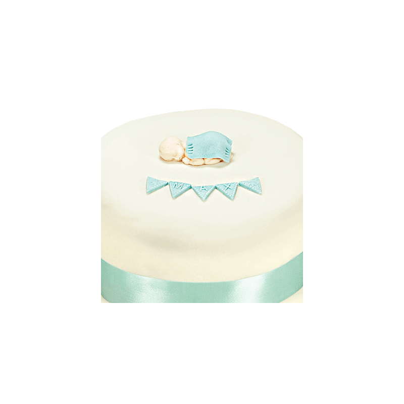 Gâteau Baptême Bleu - deux étages