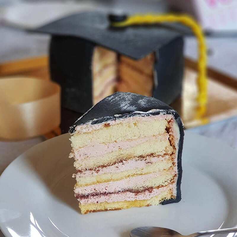 Gâteau Chapeau Remise de Diplôme Noir