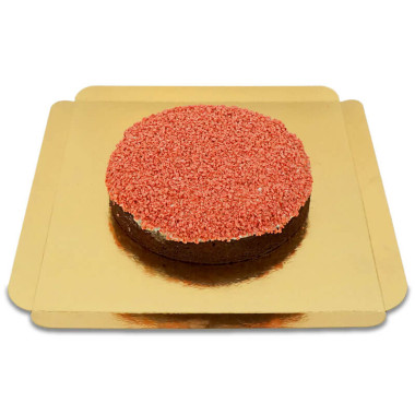 Gâteau Brownie - Décor croustillant à la fraise
