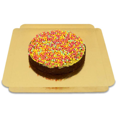 Gâteau Brownie - Décor billes pétillantes 