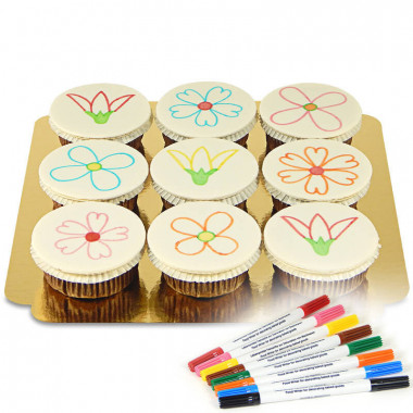 Cupcakes & crayons alimentaires 