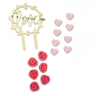 Set de décorations rose Saint Valentin 