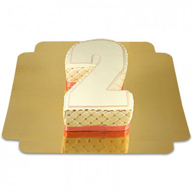 Gâteau-chiffre deluxe en différentes couleurs