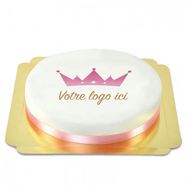 Gâteau d'entreprise rond avec logo