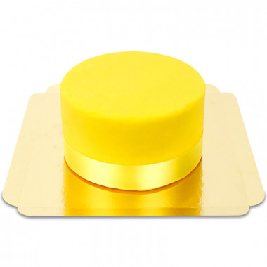 Gâteau Deluxe jaune avec ruban