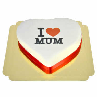 Gâteau Coeur "I love Mum"