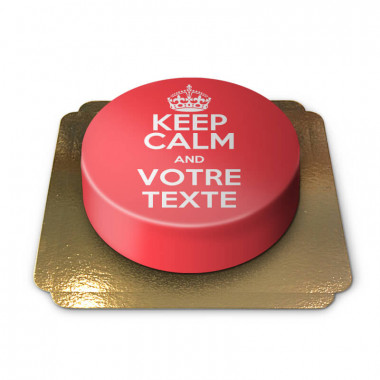 Gâteau rouge "Keep Calm and ..."