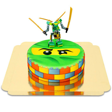 Lego Lloyd vert sur gâteau ninja
