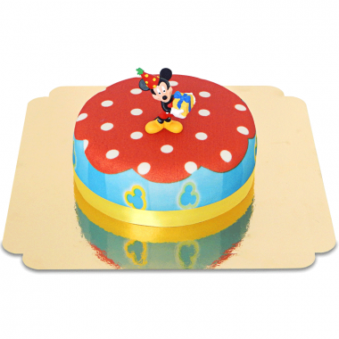 Mickey Mouse sur son Gâteau de Fête