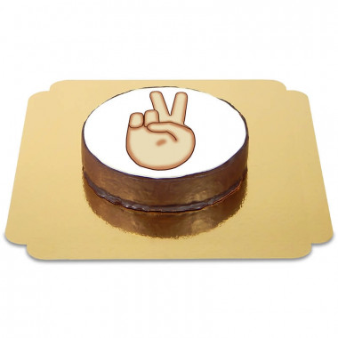Gâteau Sacher Emoji Peace
