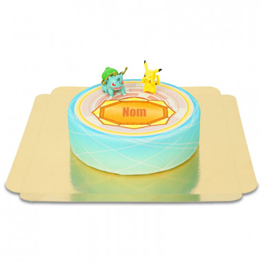 Pokémon sur gâteau badge 
