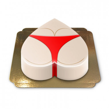 Gâteau fessier en bikini rouge