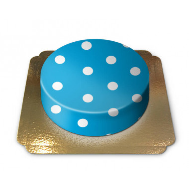 Gâteau Bleu à Pois Blancs