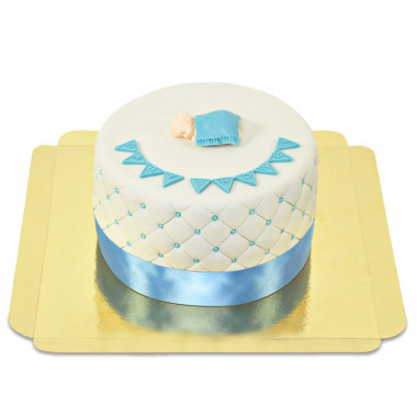 Gâteau Baby Shower Bleu