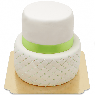 Gâteau "Happy Birthday" Deluxe à deux étages (plusieurs coloris)