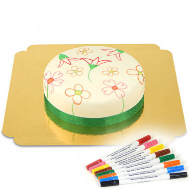 Gâteau & crayons alimentaires 
