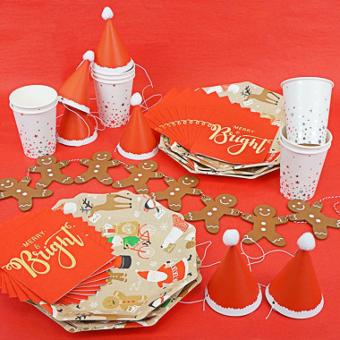 Kit de décoration "Joyeux Noël" (gâteau non inclus)