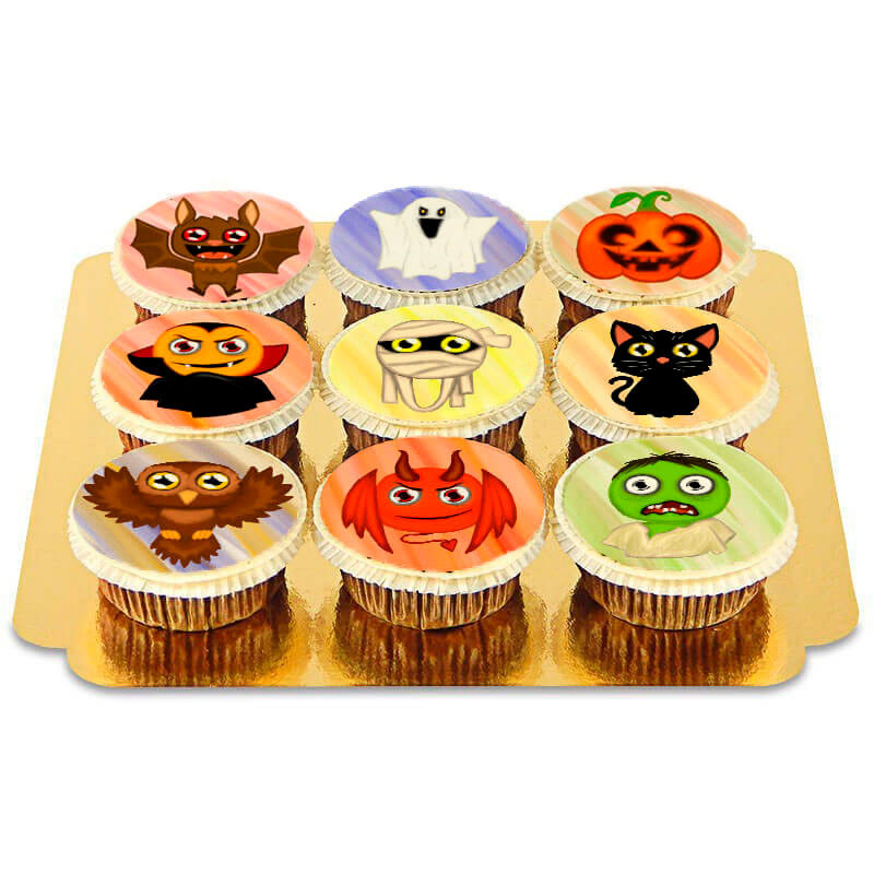 Cupcakes mit Halloween-Kreaturen