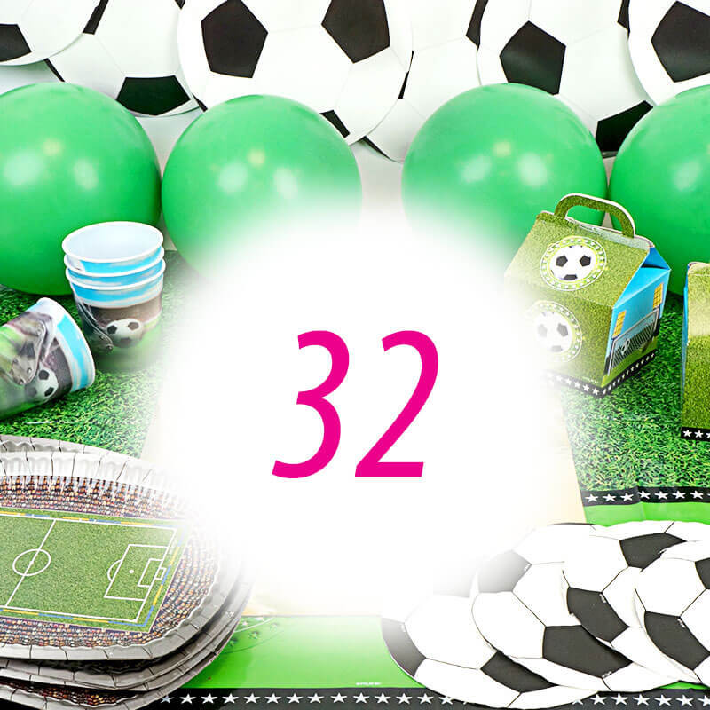 Kit de décoration sur le thème du football - 32 personnes