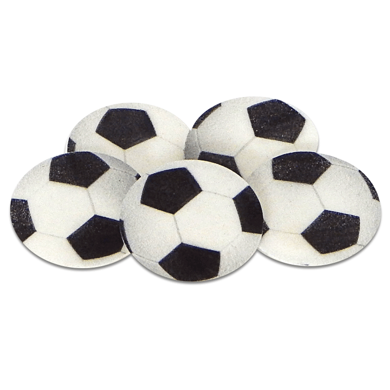 Ballons de football, env. 4 cm (5 pièces)