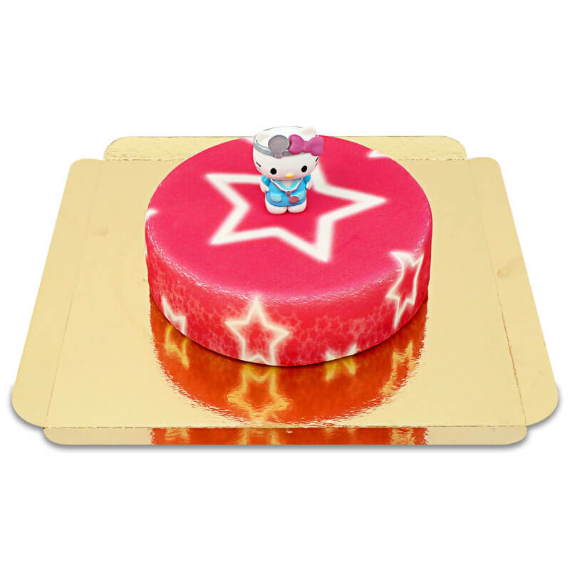 Hello Kitty sur gâteau étoiles