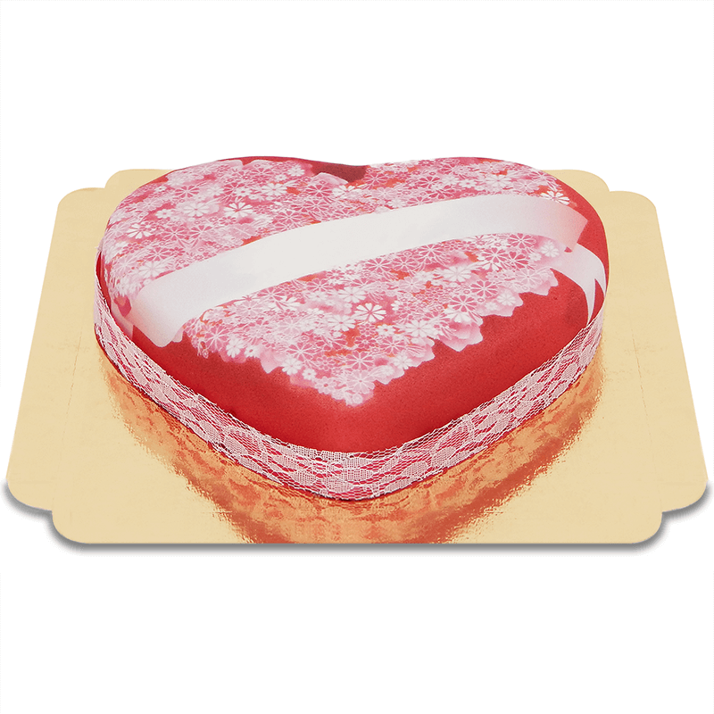 Gâteau à Message d'Amour Coeur