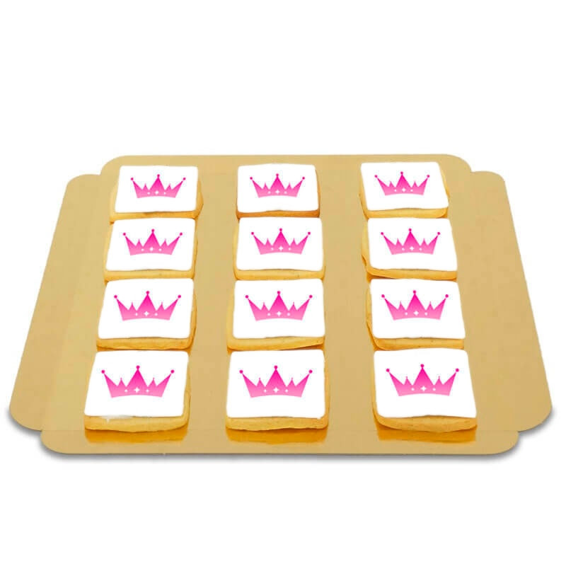Biscuits carrés avec logo (12 pièces)
