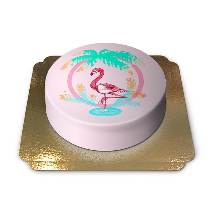 Pinke Flamingo-Torte
