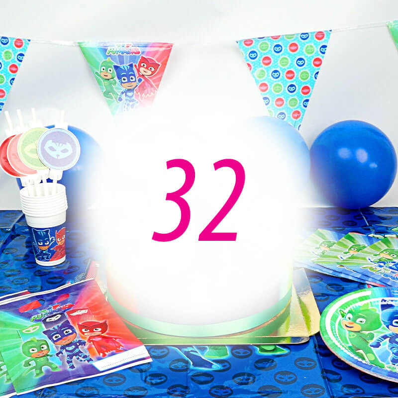 PJ Masks Partyset für 32 Personen - ohne Torte